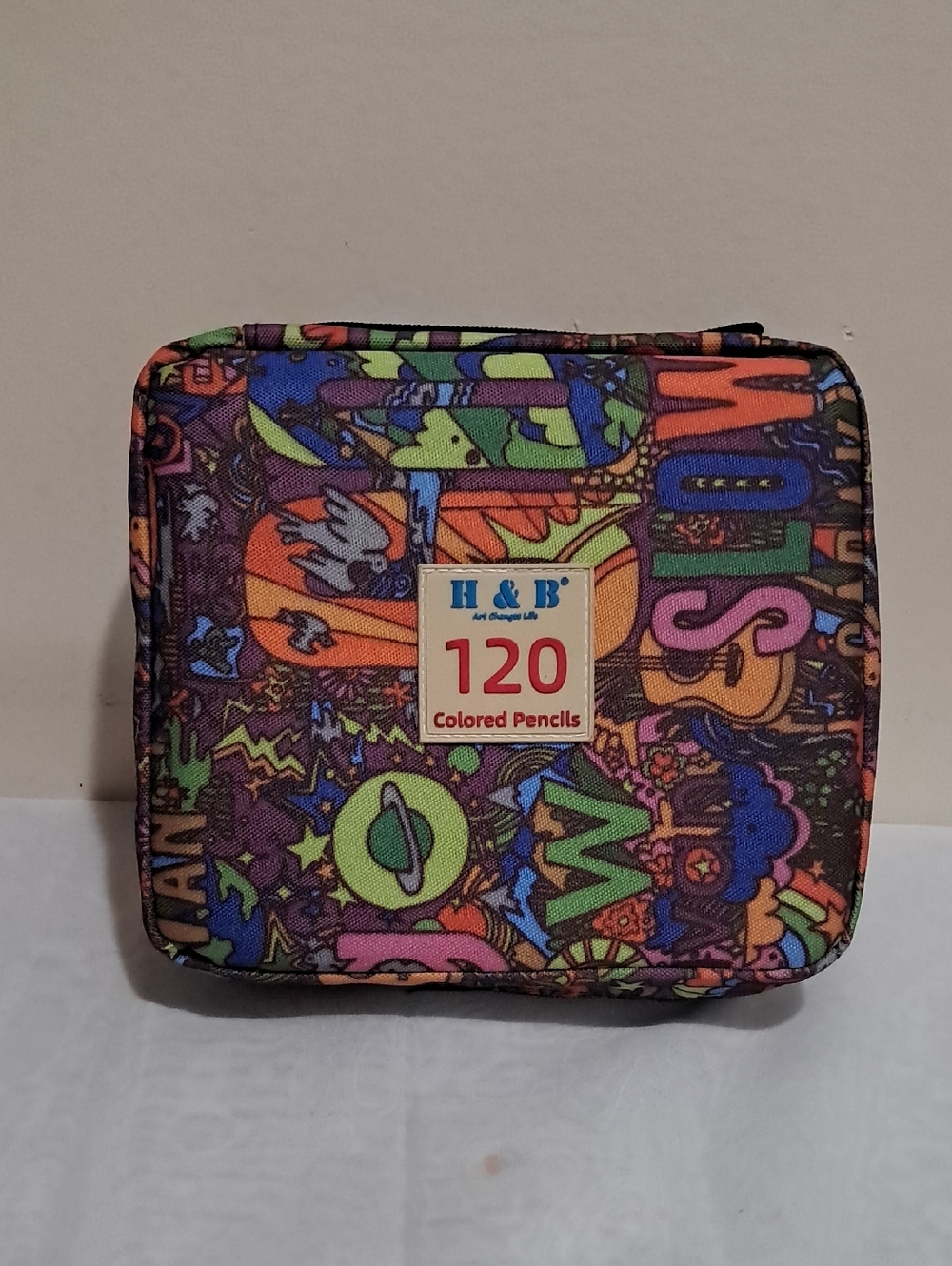 H & B 120 Colored Pencils Zip Case - Multicolor